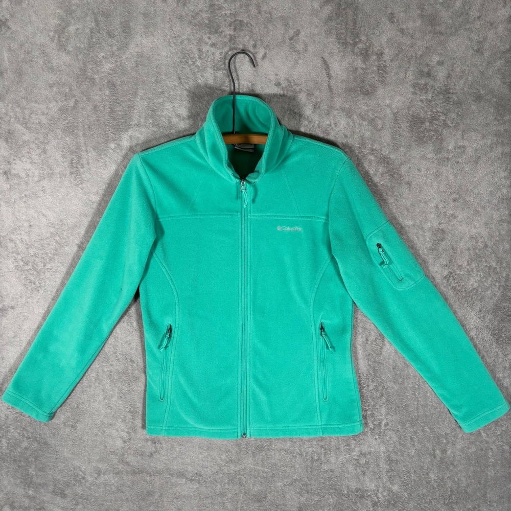 Columbia Womens Fast Trek II Full Zip Fleece Jacket Mint Green XL6621 Size M